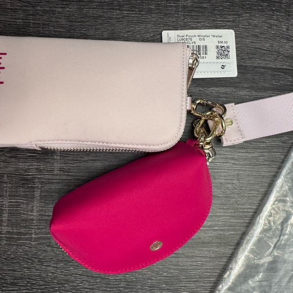 Lululemon Dual Pouch Wristlet Wallet - Blissful Pink/Calypso Pink - Picture 4 of 16